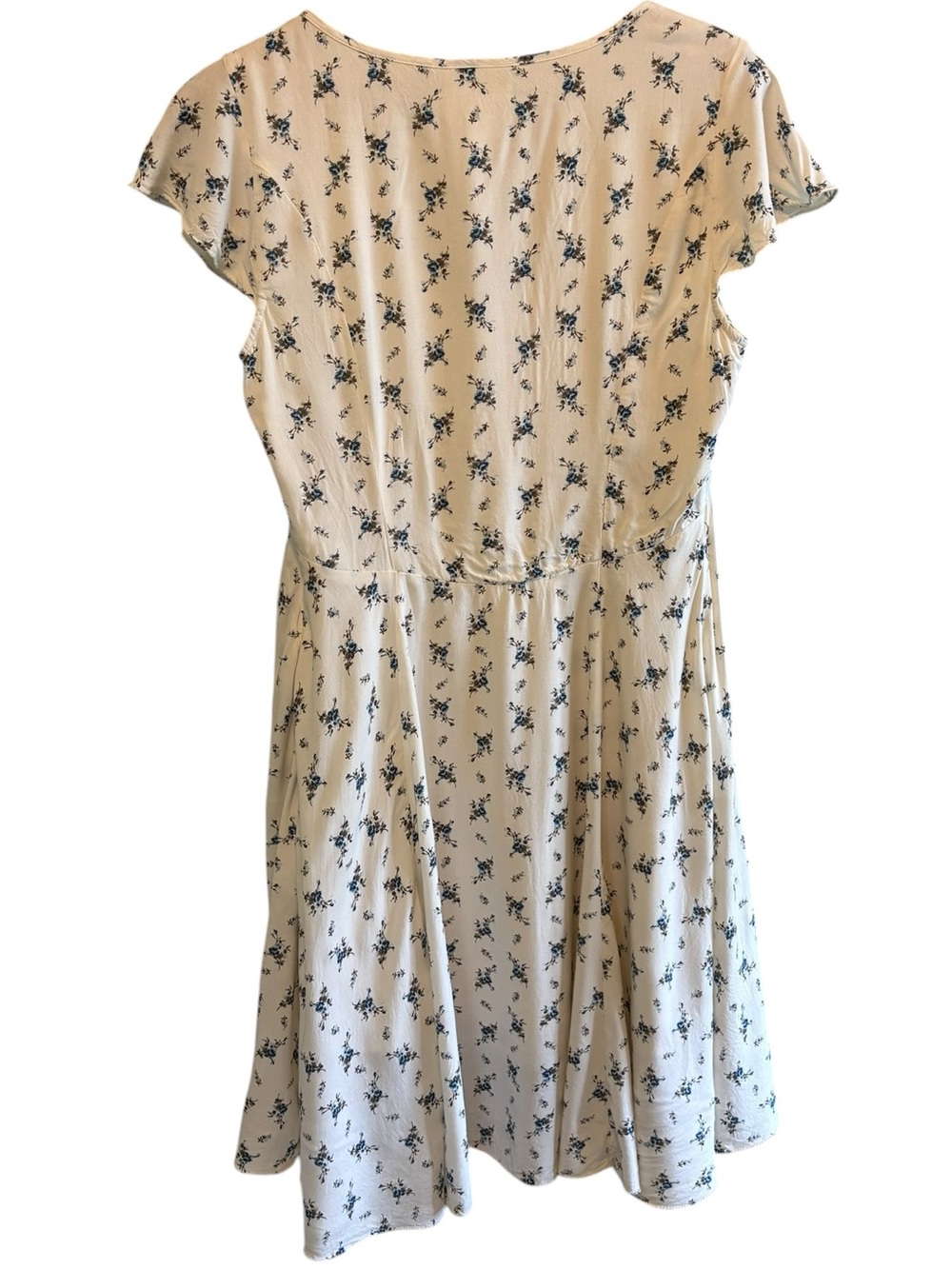Ralph Lauren DENIM & SUPPLY | Blue Floral V-Neck Summer Dress 12 Cottagecore - Picture 9 of 14